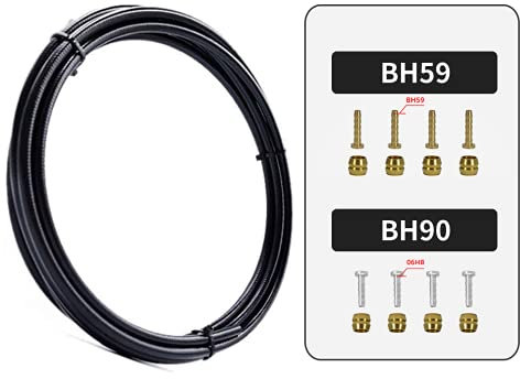 FOMTOR Brake Hose, Universal Brake Cable, 2500mm Hydraulic Brake Hose Kit, Brake Cables Mountain Bike, for SRAM/Shimano BH59 BH90 System, for MTB/Road Bike(Black)