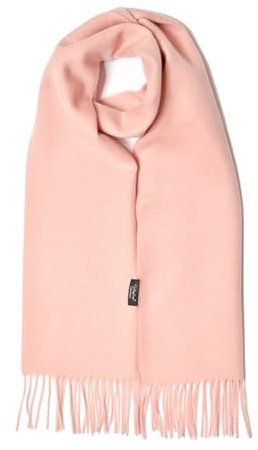 MayTree Kaschmir-Schal für Damen und Herren - Weicher Wollschal aus 100% Kaschmir, einfarbig, 180 x 30 cm - Luxuriöser Winter-Schal - Rose