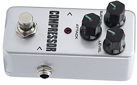 Compresseurs de guitare, large plage de réglage de la pédale d'effet en alliage d'aluminium pour salle de concert pour salle de classe de musique