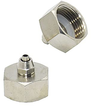 XINHUI Raccords de Tuyau d'arrosage en Laiton 3/4Filetage Femelle à 1/4 Connecteur de Barbe de Tuyau avec écrou de Verrouillage 4/7 Tuyau de Jardin Tap 1 pcs (Color : Silver)