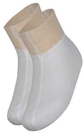 wobera Angora Doppelwandige Fußwärmer mit 70% Angora für Damen und Herren (Gr. 3 (43-46), naturweiß)