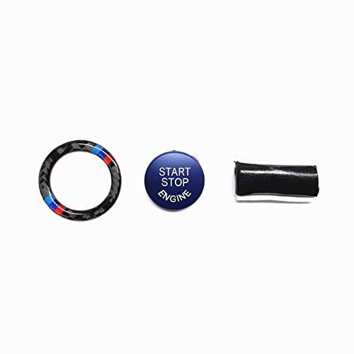 Start-Stop-Knob for BMW E90 E84 E70, Motorschalter Zündung für BMW 1 2 3 4 5 6 7 X1 X2 X3 X4 X5 X6 Serie (Mattblaue Farbe)