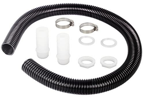 Kit de Raccordement Tuyau de Descente Recuperateur d'eau Pluie,ave 1m 32 mm Tuyau de Connexion et Accessoires Montage,Kit Raccordement pour Raccord 2 Bout Eau,Réservoirs d'eau,Barils de Pluie
