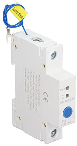 Disyuntor Inteligente WiFi 1P Montaje en Riel DIN Aplicación Remota Control de Voz Interruptor de relé de Tiempo Mini Disyuntor Doméstico AC230V 63A