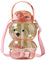 Portable Drinking Bottle 1000ml Kawaii Bear Shaped Water Bottle with Straw and Strap Leakproof Drinking Cup