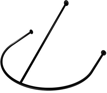 Tringle À Rideaux De La Cabine D'essayage d'un Magasin De Vêtements, Tringle À Rideau Murale, Tringle De Vestiaire Privée - Étagère en Forme D'anneau Semi-Circulaire (Couleur : Zwart, Taille : 120x1