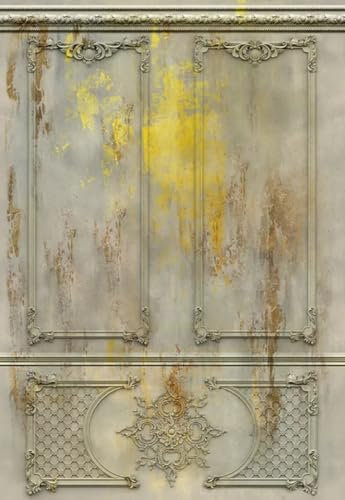 Casa Padrino luxury baroque non-woven wallpaper antique gray/yellow/brown - Baroque style living room wallpaper with elegant stucco pattern - Wallpaper baroque style - Baroque wall decoration