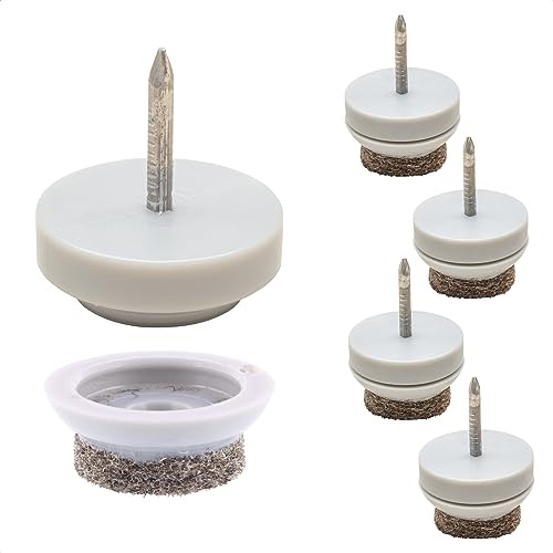 Wagner QuickClick® Filzgleiter Möbelgleiter Stuhlgleiter 80er-Set zum Nageln - 80x Basis+Gleitaufsatz austauschbar - Wollfilz Ultrasoft Slim - Durchmesser Ø 20 mm - Made in DE - 15419180