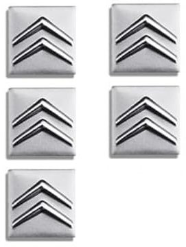 Auto-Logo-Emblem-Aufkleber für Citroen C3 C4 C5 Saxo Berlingo DS DS4 DS5 Xsara, Stilvolle Vordere und Hintere Emblem Abzeichen Dekoration Auto Exterieur Dekoration Modifizierte Zubehör,5pcs