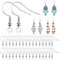 925 Silber Ohrring Haken,100 Stück Silber Ohrringe Selber Machen Set mit Kugel Spule für DIY Ohrhänger Schmuckherstellung Ohring Zubehör