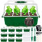 MOYKSRR 10Pcs 120 Agujeros Bandejas Semilleros de Germinacion, Bandejas Semilleros, Mini Invernadero, Plántulas Bandejas de Arranque Invernadero Bandeja de Cultivo con Domo de Humedad Ajustable