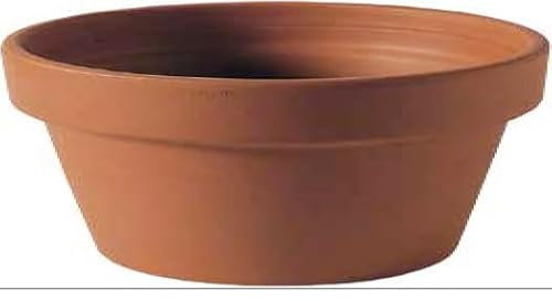 Vasi per bulbi in terracotta (2 pezzi) Made in Italy – Fioriera in Cotto, Diametro 27 cm, altezza 13 cm
