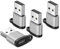 USB to USB C Adapter 4pack- Type-C Male to USB-A Female Data OTG Adapter-Charger Cable Compatible Apple Watch 8,7-MacBook-iPhone12,13,14, 15 Max Pro-Airpods-iPad 10 Air 4,5 Mini 6-Galaxy,S23,S24,A34