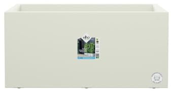 ELHO Vivo | MACETERO Rectangular | Color Blanco | 80CM x 38CM x 39CM Plantas DE Interior Y Exterior.