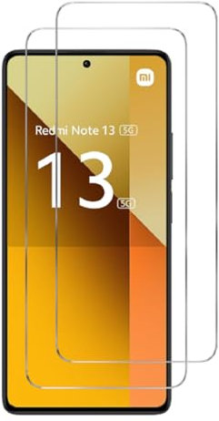 HQ-CLOUD® LOT DE 2 Verre Trempé Pour Xiaomi Redmi Note 13 5G/4G .Film de Protection d'écran Transparent - Anti Rayures - Ultra Résistant Dureté 9H