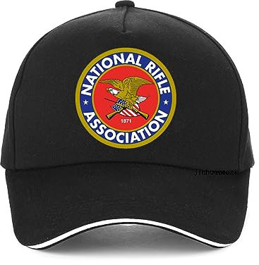 EXOTUF Baseballkappe Reiner Baumwolle für Atmungsaktivität Sonnenschutz Rifle Association of America Druck Baseballkappe Männer Besitzer Papa Hut Mode Verstellbare NRA Hip Hop Kappe Knochen Geschenk