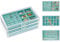 ProCase Transparent Schmuckorganizer Acryl Stapelbar Schmuck Organizer Durchsichtig Schmuckaufbewahrung Schmuckkästchen für Ohrringe Halsketten Ringe für Frauen Mädchen -Aqua, 3 Etagen, L