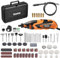 Vastar Kit d'outils rotatifs, outil rotatif haute puissance 180 W avec 6 vitesses réglables (8 000 à 35 000 tr/min), 212 accessoires pour couper, graver, percer, meuler, polir