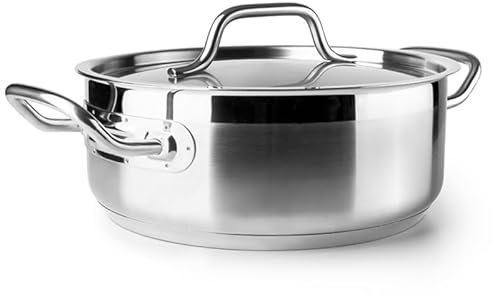 IBILI - Cacerola Con Tapa Inox Ebbe 24 Cm, Acero inoxidable 18/10, Apto para induccion
