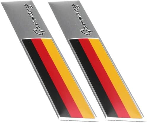 Abbdbd Autocollant D'emblème De Voiture Allemand, Étiquette De Décoration De Carrosserie De Pare-Chocs, Badge De Drapeau, Autocollant De Voiture, 2 Pièces/Ensemble
