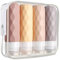 Silicone Travel Bottles for Toiletries with Clear Bag- 4 Pack Holiday Essentials Travel Bottles for Toiletries- Refillable Shampoo and Conditioner Bottle-Leakproof, Squeezy Travel Accessories (Rose)