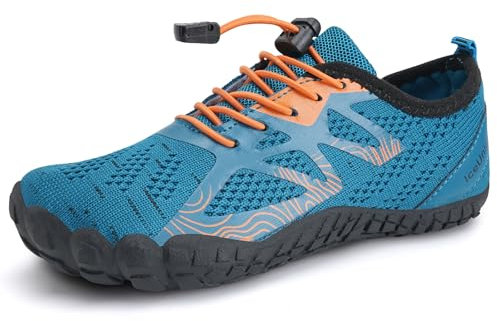 IceUnicorn Chaussure Aquatique Enfant Chaussures Pieds Nus Enfant Garçons Fille Minimalistes Respirantes de Trail Barefoot Shoes(Nary,35EU)