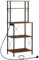 HOOBRO Küchenregal mit Steckdosenleiste, 5-stufiges Standregal für Küche, Mikrowellenständer mit Haken, 40 x 60 x 154 cm, Vintagebraun und Schwarz EBF80CHB01