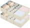 DIMJ 8 Pack Drawer Organisers Underwear Drawer Dividers - Fabric Storage Box Wardrobe Organiser Dresser Drawer Dividers Clothes Organiser Sock Storage for Bedroom,Wardrobe,Desk(Beige)