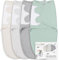 Mama Cheetah Baby Wickelsack, Bio-Baumwolle, Wickeldecke, verstellbare Wickel-Schlafsäcke, einfache Pucksäcke für Jungen und Mädchen, 0-3 Monate, Baby-Essentials, 4er-Pack