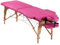 PLUS SANTE Table de Massage Pliante en Bois Aria Noir, Ivoire, Gris, Bleu, Rose, 60 ou 70cm, 2 Plans légère avec Sac de Transport et Accessoires (Rose, Largeur 70 cm)