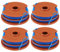 YINETTECH 4pcs Lawn Mower Double Threaded Short Tube and Wire Axis Diameter 1.5mm Compatible with QualCast GGT600A1 Grass Edge Trimmer Accessories