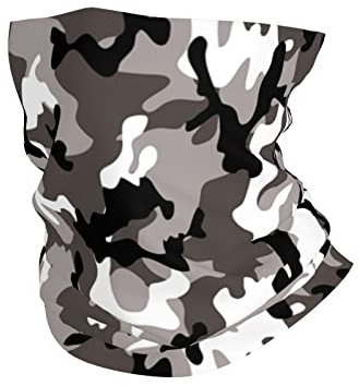 Herren Damen Stirnband Graue Camouflage Schlauchschal Mikrofaser Gesichtsschutz Hochelastisch Nackenwärmer Für Camping Klettern Radfahr