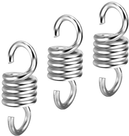 FRTAOOP 3er-Pack Hängesessel Feder, Zugfeder Hängesessel, Eingedickt Schwingfeder Doppelpack, Federwiege 300 kg Tragkraft, Feder für Veranda-Schaukeln, Sandsäcke
