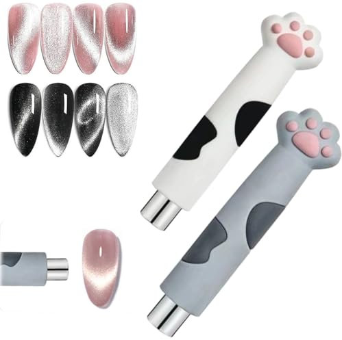 2 pezzi magneti per nail art, strumenti per nail art a forma di artiglio di gatto, magneti a forma di artiglio di gatto, strumenti magnetici per nail art, magneti per unghie, magneti per smalti