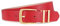 JasGood Damen Ledergürtel für Jeans Hosen Kleider Mode Goldschnalle Damengürtel Damen Leder Gürtel,Rot,130cm