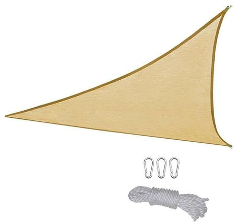 ANQKYO Tenda Parasole Triangolare Vela ombreggiante for finestre Esterne 1X1x1 Metro Vela ombreggiante Triangolare Traspirante