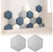 Wzmazingly 2 Pièces Panneau Rembourré, Coussin Mural Anti-Collision Hexagone, Auto-adhésive Tête De Lit Decoration Murale pour Chambre Salon Couloir(Light Gray,30x34.5cm)