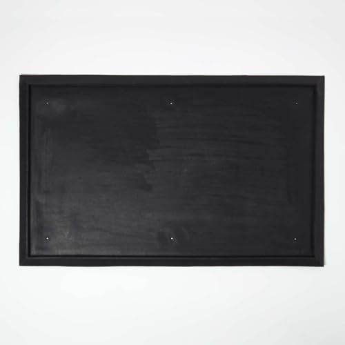 Homescapes Fußmatten-Unterlage 50x81 cm, Gummimatte Boden für den Außenbereich, Antirutschmatte für Türmatten, Unterlegmatte rutschfest schwarz