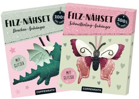 Filz-Nähset: Schmetterling / Drache (100% selbst gemacht)