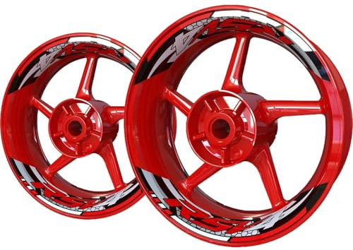 SYMWBD Adesivi per Cerchi Moto per Aprilia Rsv4 Decalcomanie Riflettenti per Cerchi Nastro A Strisce Adesivi Riflettenti(Colore2)