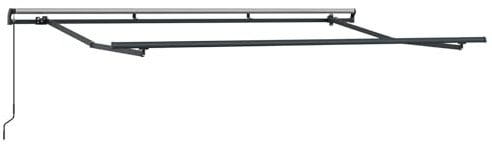 vidaXL Estructura de toldo retráctil Manual de 3.5 x 2m de Metal Antracita, Resistente a los Rayos UV Ventanas y Puertas, con un diseño Moderno y funcionalidad Ajustable. Es un Buen r