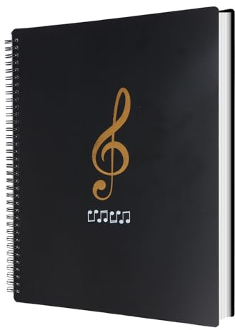 A4 Notenmappe, Music Sheet Chormappe für Notenblätter A4 50 Taschen/100 Seiten, Wasserdicht Kunststoff Notenordner, Registermappen Notenmappe für Musikpartitur, Dokumente, Papier, Kunstwerke