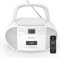 Boombox portatile multifunzione con Bluetooth, radio AM/FM, lettore CD e cassette, riproduzione USB, telecomando, alimentazione a batteria CA/per uso domestico ed esterno