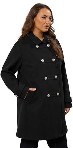 EVANS Curve Double Breasted Military Coat - Women's - Plus Size Curve