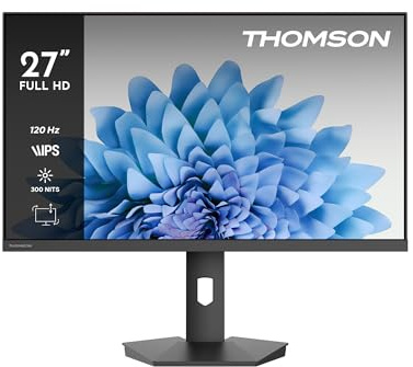 THOMSON de 27 Pulgadas (69 cm) Monitor Studio Business Full HD, Frecuencia de Actualización de 120 Hz, HDMI, VESA 75x75, Negro, M27FB5C15