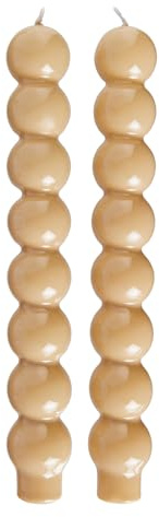BUTLERS 2er Set Stabkerzen - BUBBLES - konische Tafelkerzen
