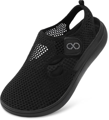 JOINFREE Womens Sandals Wide Fit Walking Trainers Mesh Breathable Zero Drop Barefoot Adjustable Summer Holiday Shoes Closed Toe for Beach Garden Travel Daily Wear Anti-Slip