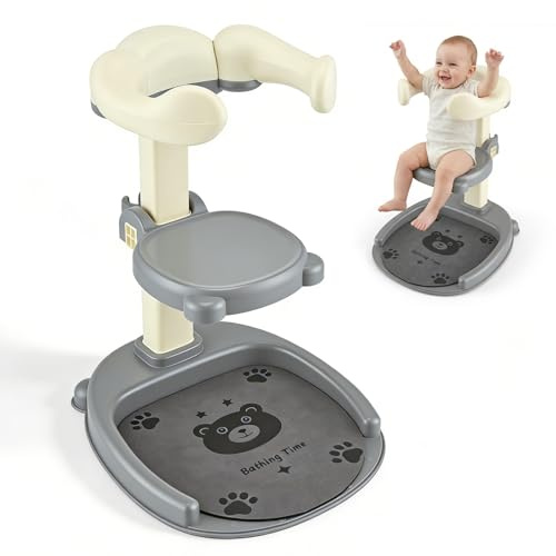 2 En 1 Baby Shower Stand Bath,Avec Support De Pomme De Douche,Réglable En Hauteur,Support Baignoire Bébé Antidérapante,Support De Douche Pour Les Tout-Petits De 8 À 36 Mois