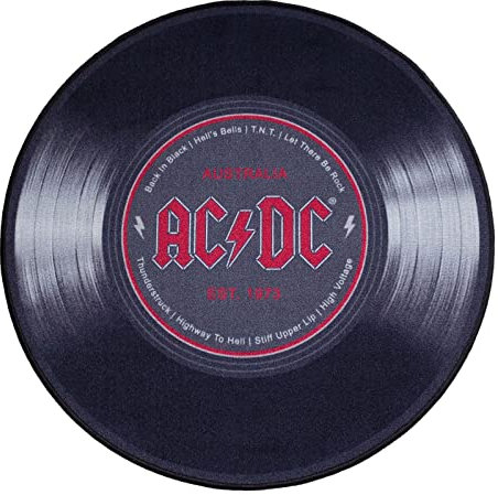 AC/DC XL Teppich rund Schallplatte
