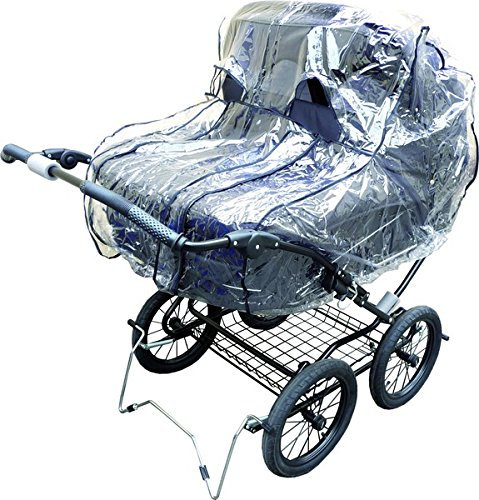 XXL Regenverdeck Regenschutz Regenplane für Zwillingskinderwagen mit zwei Reißverschlüssen